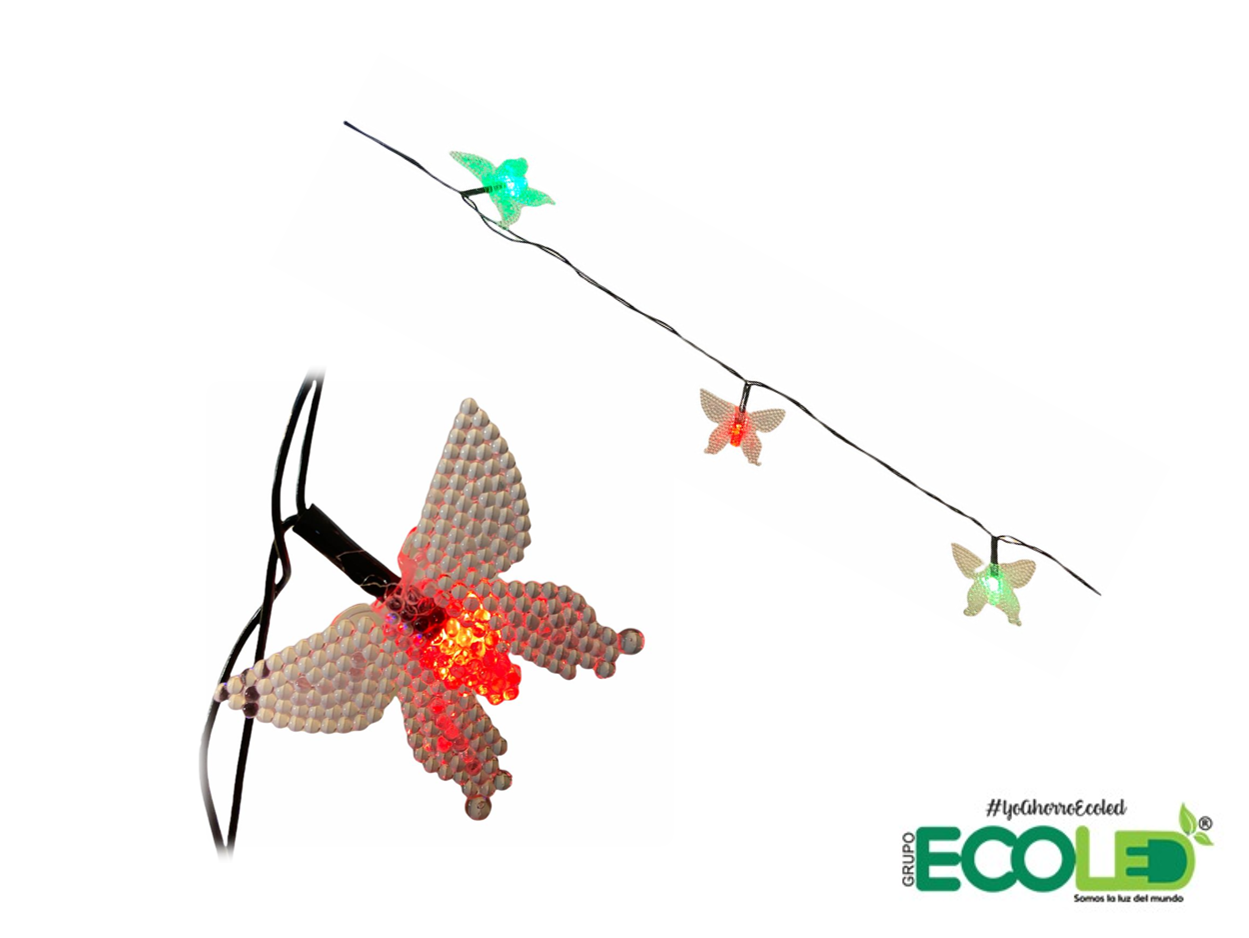 Luces lineal Mariposas de colores