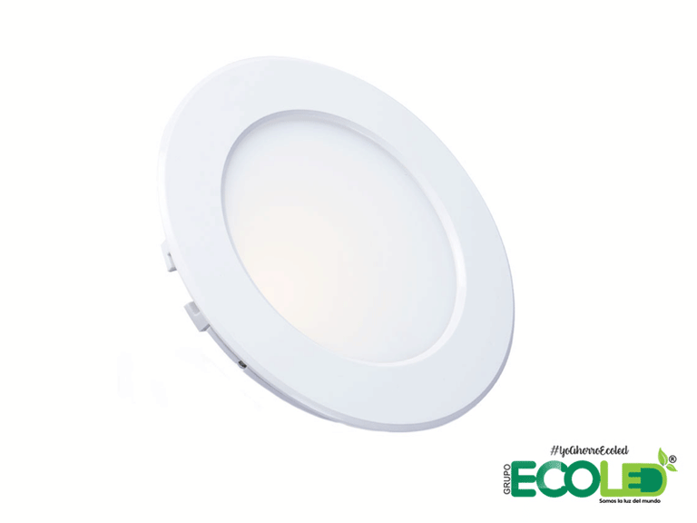 Panel Led 6500K Redondo De Incrustar Luz Blanca