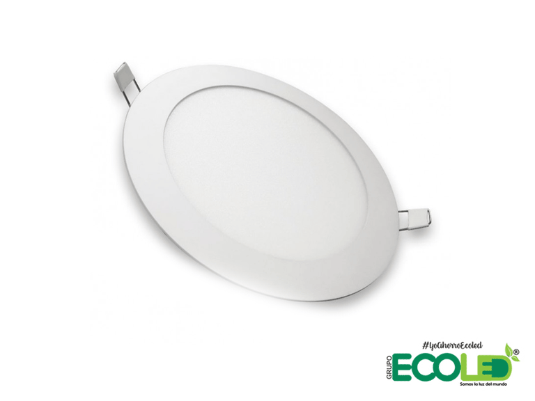 Panel Led 6500K Redondo De Incrustar Luz Blanca