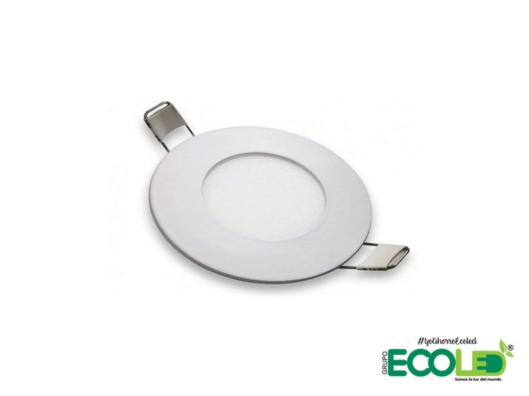 Panel Led 6500K Redondo De Incrustar Luz Blanca