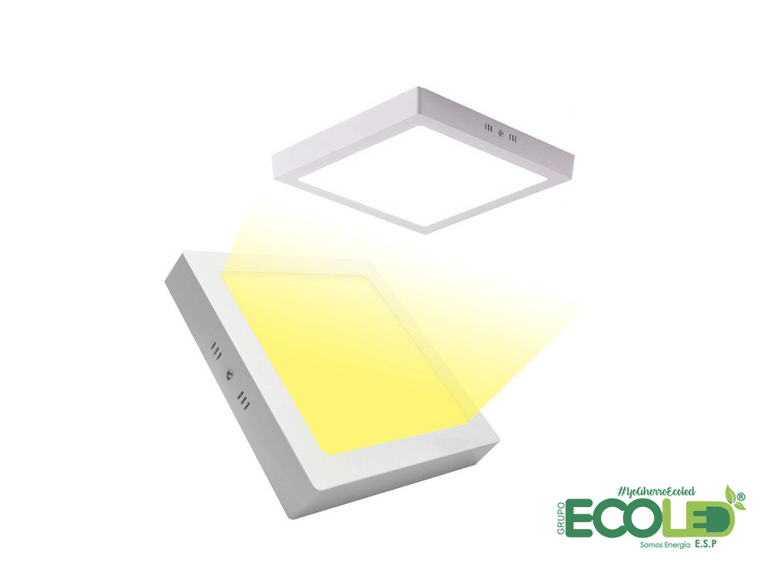 PANEL LED 6W CUADRADO SOBREPONER 3 TONOS