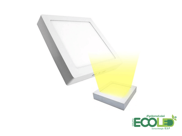 PANEL LED 6W CUADRADO SOBREPONER 3 TONOS