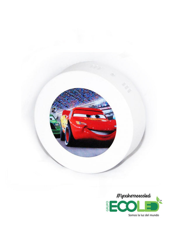 Panel Led 6w sobreponer redondo motivos infantiles