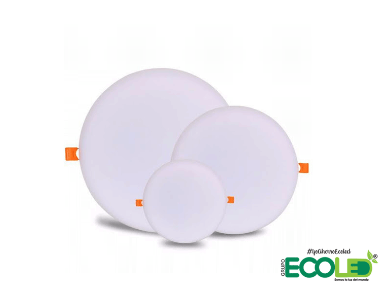 Panel LED Redondo Frameless Luz Blanca Tipo Pastel De Incrustar