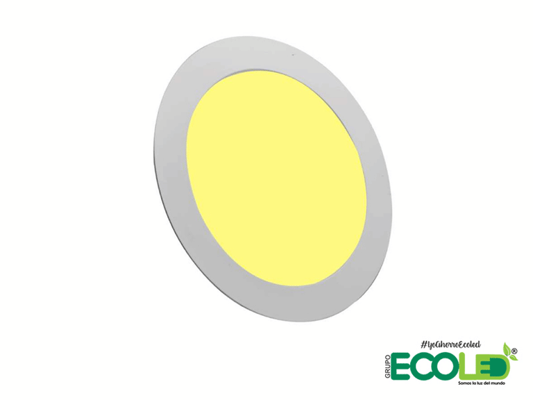 Panel Led 3000K Redondo De Incrustar Luz Cálida