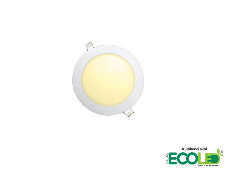 Panel Led 3000K Redondo De Incrustar Luz Cálida