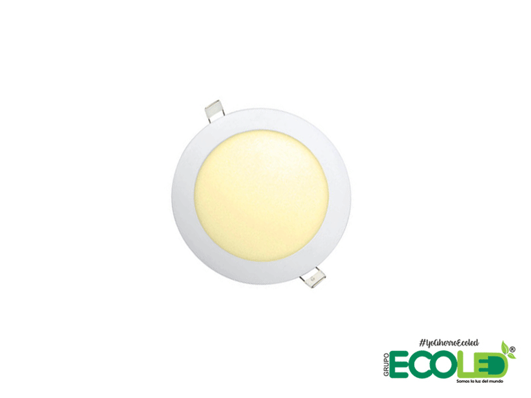 Panel Led 3000K Redondo De Incrustar Luz Cálida