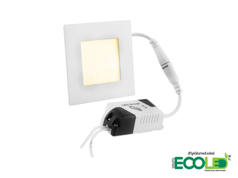 Panel Led 3500k Cuadrado De Incrustar Luz Cálida