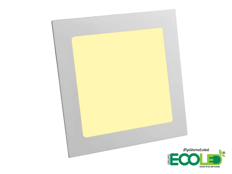 Panel Led 3500k Cuadrado De Incrustar Luz Cálida