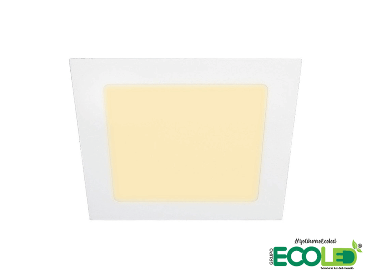Panel Led 3500k Cuadrado De Incrustar Luz Cálida