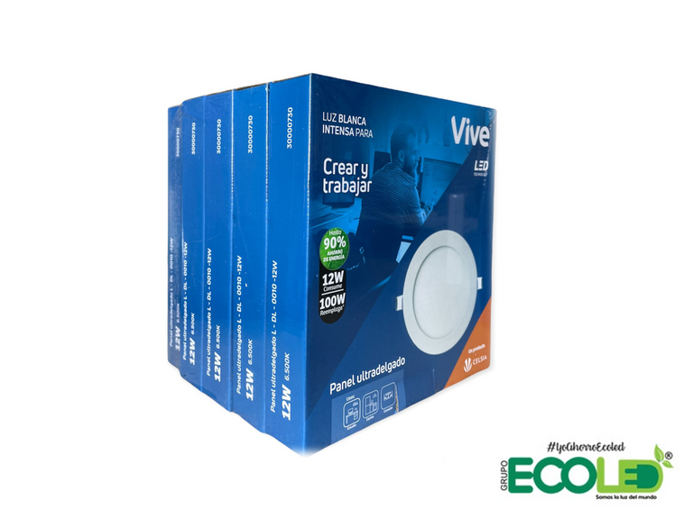 Panel redondo incrustar ultradelgado Celsia 12w - 18w - 5 unidades