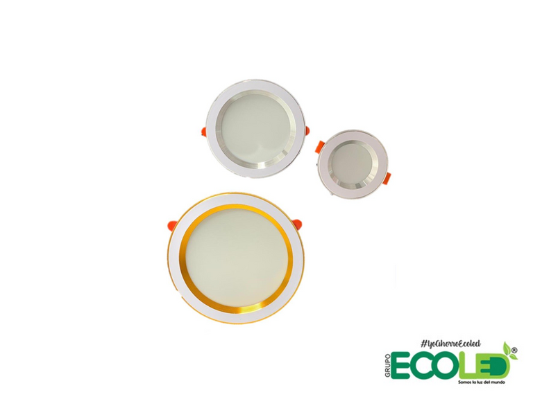 Panel led redondo borde satín