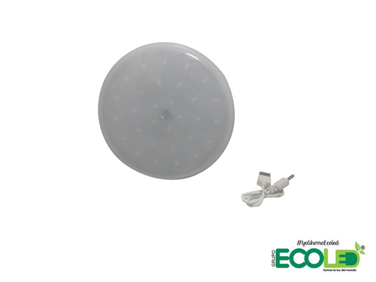 Bombillo LED Tipo UFO Solar y USB 5 Funciones de Camping