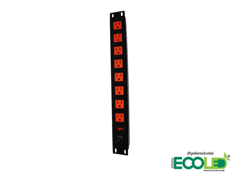 Multitoma o regleta para Rack 8 salidas