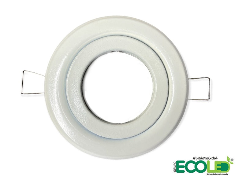 Bala led halógena negra - blanca redonda