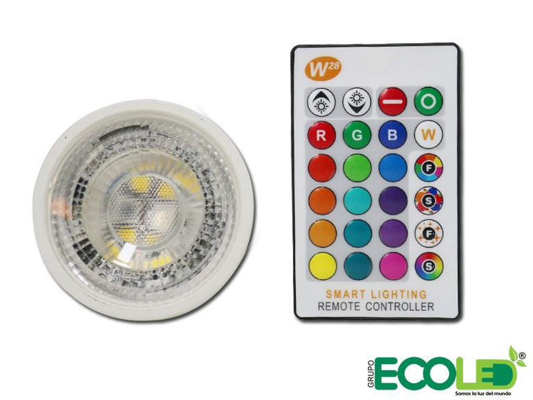 Bombillo Led Rgb tipo dicroico GU10