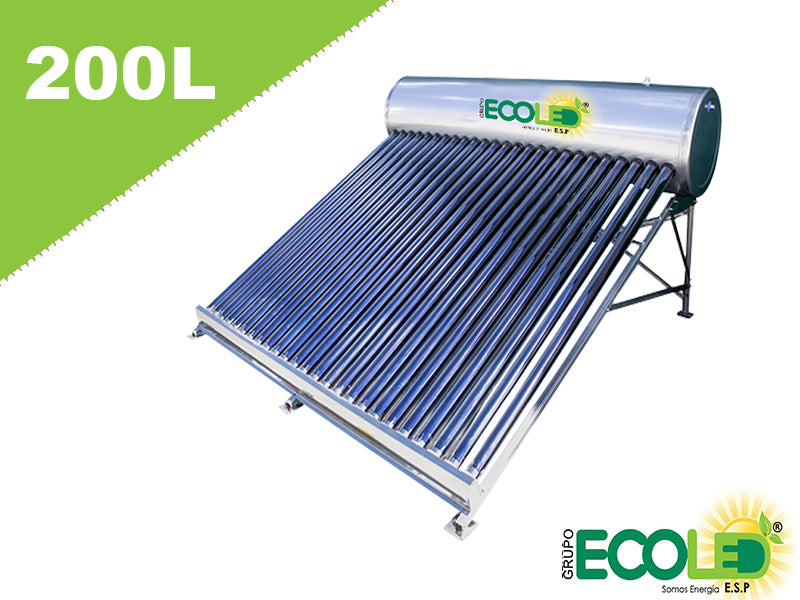 Calentador Solar Presurizado 200 Litros Heat Pipe – Alta Presión y Conservación de Calor hasta 72 Horas