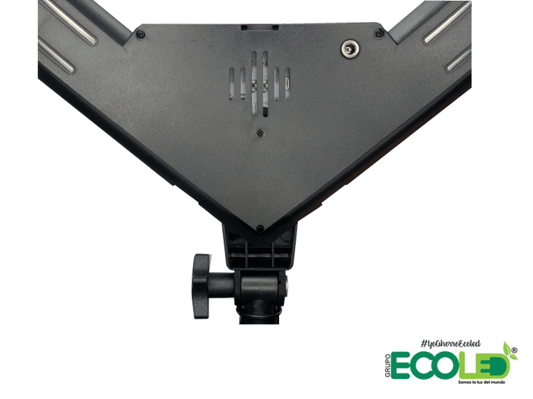 Aro de luz led corazón 48cm con trípode parte trasera