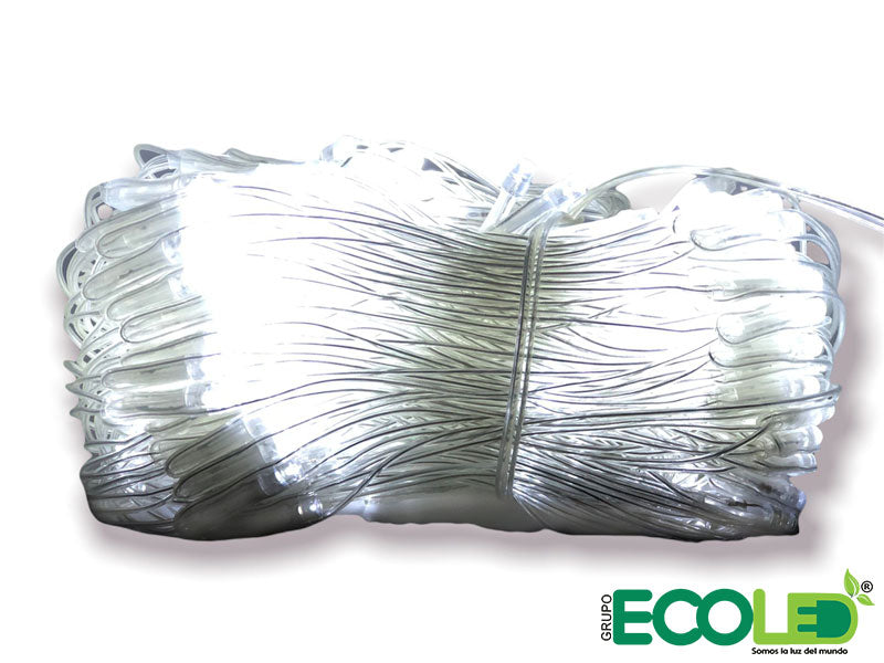 Cortina malla navideña 3mx80cm blanca