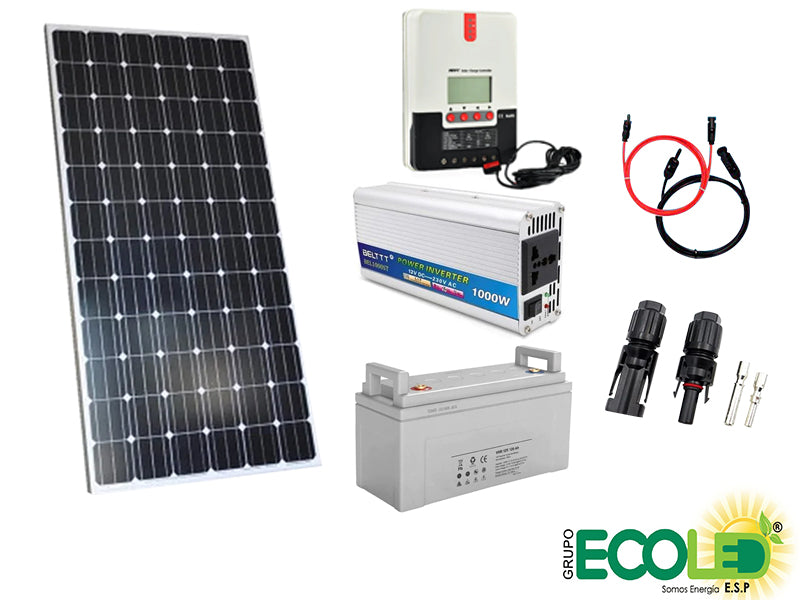 Kit solar fotovoltaico1000W 12V