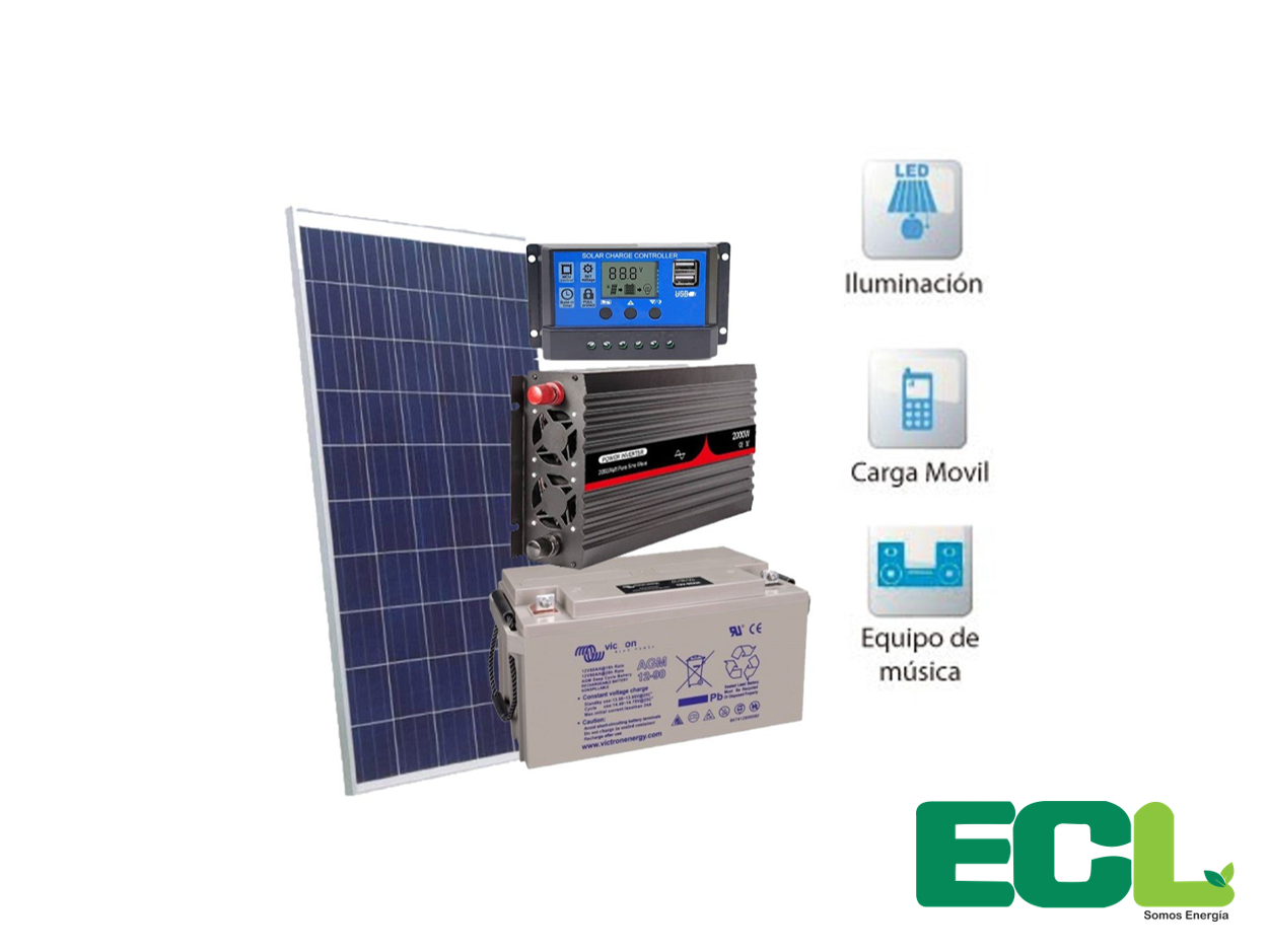 Kit Solar Fotovoltaico 210Wh/Día