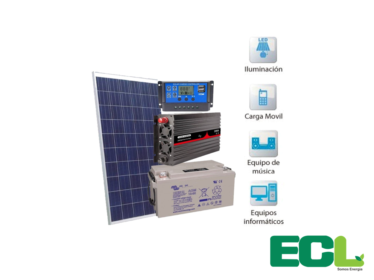 Kit Solar Fotovoltaico 400Wh/Día