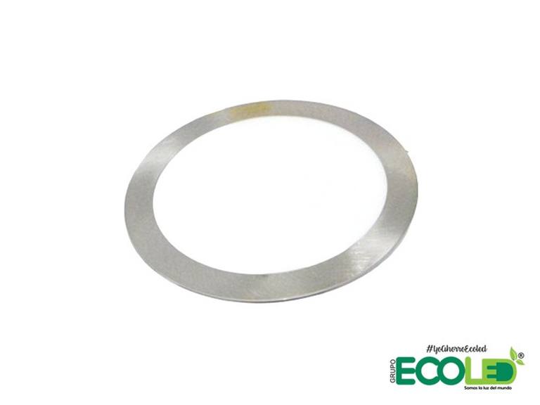 Panel Led incrustar redondo satín cálida - blanca