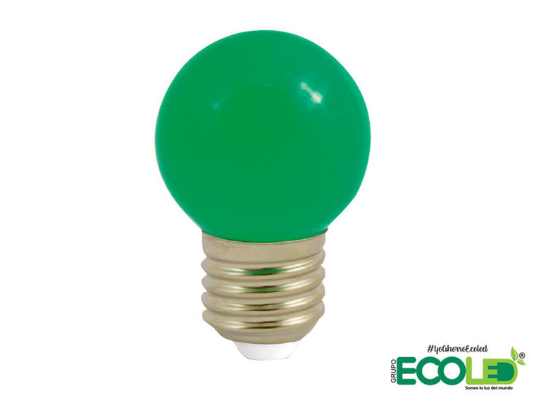 UNIDAD BOMBILLO LED 1W COLORES PINPONG DECORATIVO