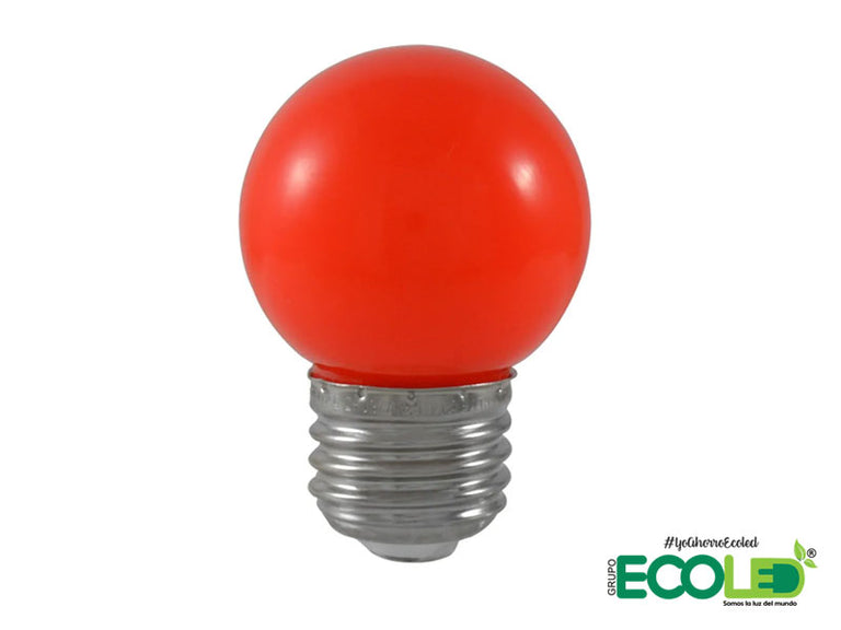 UNIDAD BOMBILLO LED 1W COLORES PINPONG DECORATIVO