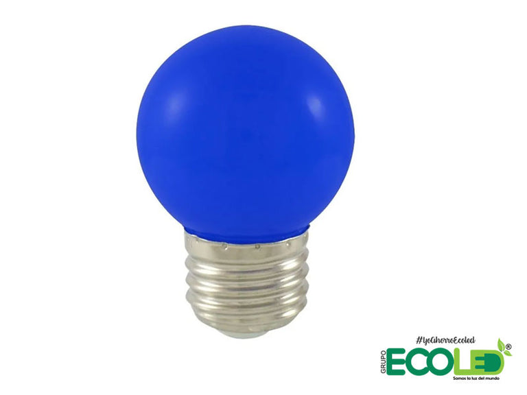 UNIDAD BOMBILLO LED 1W COLORES PINPONG DECORATIVO