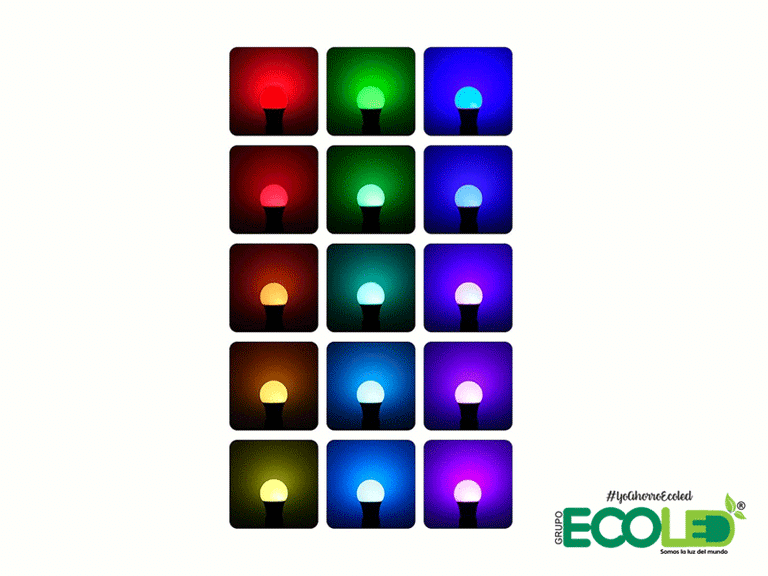 Bombillo Led  Globo RGB 16 Colores con Control